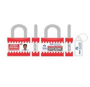Jacket Long Shackle Padlock ABS Cover Instruction Stickers for Each Lock SH-PL-SS-WPH Red Pack of 3