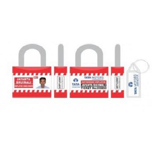 Jacket Long Shackle Padlock ABS Cover Instruction Stickers for Each Lock SH-PL-LS-WPH Red Pack of 3