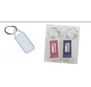 Transparent Plastic Keyring Blank Without Any Message Lable SH-KR-WM Pack of 10