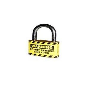 Warning Small Lockout Padlock  Without Insulation Yellow SH-SP