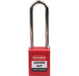 Dielectric Padlock Extra long shackle With ABS Cover 76mm Red SH-DPLLS-KDEL