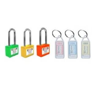 Long shackle Heavy Duty Square Lock with ABS Plastic Cover And 3 Keyring SH-HDSL-L+