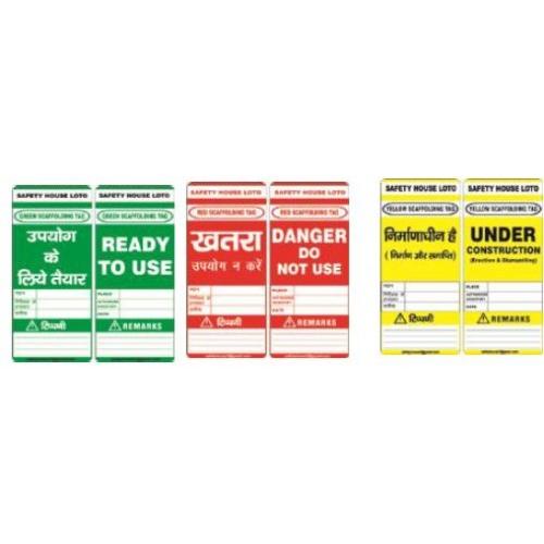 Lockout Scaffold Rewritable Tag 76X186mm SH-T-SF/I Pack of 10