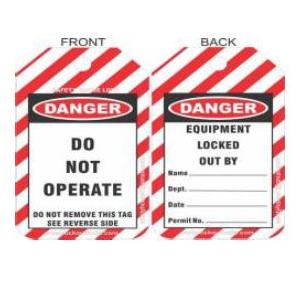 Lockout Do Not Operate Tag 77X138mm SH-T-SC Pack of 10