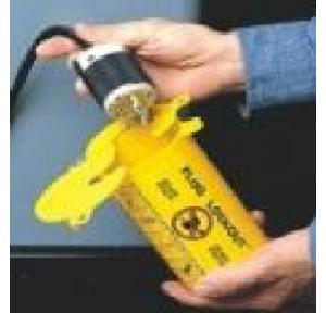 Electrical Plug Cylinder Lock Tagout Small Yellow Round Box SH-ELO-RY