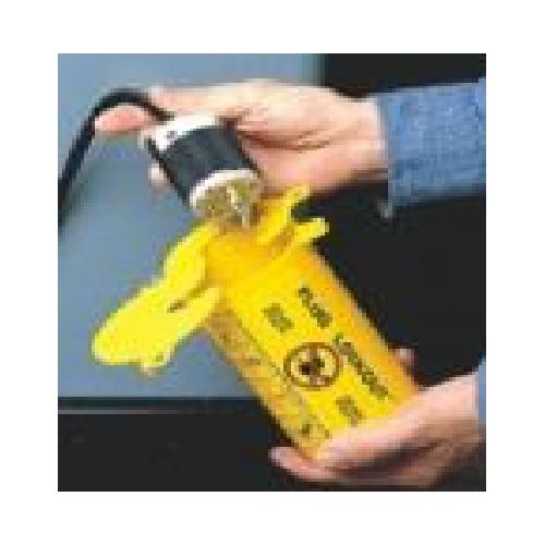 Electrical Plug Cylinder Lock Tagout Small Yellow Round Box SH-ELO-RY