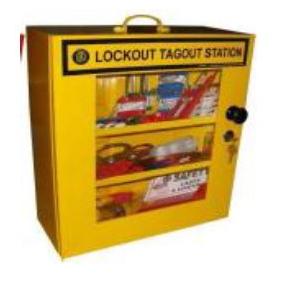 Lockable Lockout Station With Material With Front Side Tranparent Acrylic Cover and Lock 14x16x6 Inch SH-LS-PCB-WM