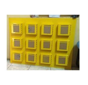 Lockout Key And Documentation Box Set of 30 Fully Cover Small Box Size of 1 Box 150x150x50mm Yellow SH-KDBX-15-655