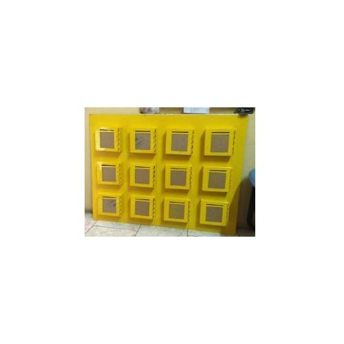 Lockout Key And Documentation Box Set of 30 Fully Cover Small Box Size of 1 Box 150x150x50mm Yellow SH-KDBX-15-655