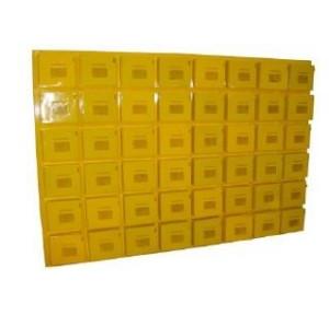 Lockout Key And Documentation Box Set of 6 Fully Cover Small Box Size of 1 Box 150x150x50mm Yellow SH-KDBX-15-332