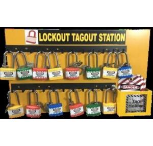 Lockout Station 3mm Acp Sheet With 16 Locks And 10 Tags 1x1.5 ft SH-ACP-LS-15-WithM