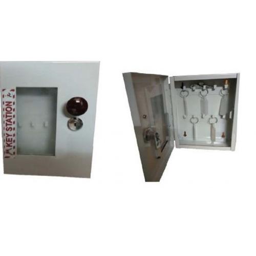Lockable key Station Ms Power Coated Sheet With front side transparent Acrylic Cover And Lock 9x6.5x2 Inch SH-KS-10