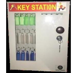 Lockable key Station MS Power Coated Sheet With Front Side Transparent Acrylic Cover And Lock 12x10x2 Inch SH-KS-30