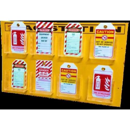 Lockout Station 3mm ACP Sheet With 8 Pocket to Hang And Tag 18x24 Inch SH-TAG-S-8