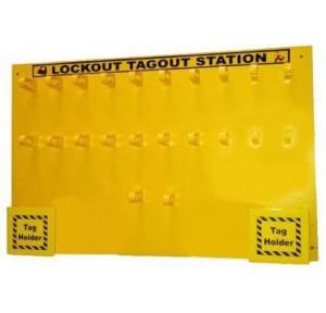 Lockout Display Station 3mm ACP Sheet 10 Hook 1 Padlock With Hasp Tag And Tie SH-ACP-LS-P