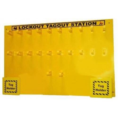 Lockout Display Station 3mm ACP Sheet 10 Hook 1 Padlock With Hasp Tag And Tie SH-ACP-LS-P