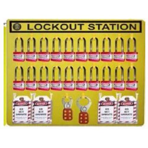 Lockout Station Padlock Hasp And tag 3mm ACP Sheet With Maaterial SH-ACP-LS-WM