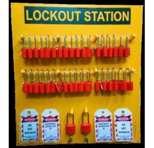 Lockout Station 3mm ACP Sheet 36-40 Padlock 20x22 Inch SH-ACP-LS-40