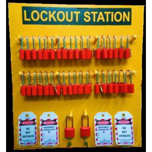 Lockout Station 3mm ACP Sheet 36-40 Padlock 20x22 Inch SH-ACP-LS-40