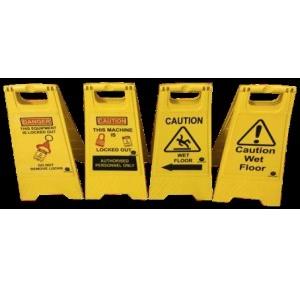 Signage Portable Folding Plastic Yellow Floor Stand SH-FPFS-PL