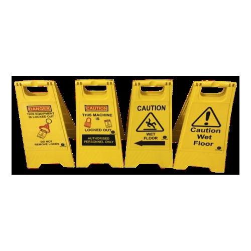 Signage Portable Folding Plastic Yellow Floor Stand SH-FPFS-PL