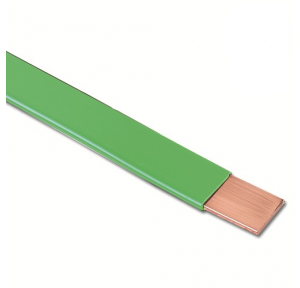 Earthing Flat Copper Strip With PVC Shrink 25x6mm 1 Mtr