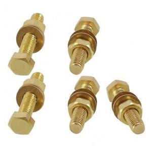 Brass Coated Nut Bolt With Washer 12x60mm Pack of 100