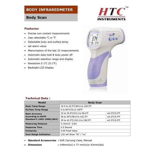 HTC Body Scan Infrared LCD Screen Thermometer DC3V YI-400