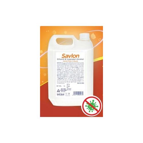 Savlon Hand Sanitizer Liquid Ethanol & Isopropyl Alcohol 70%, 5 Ltr