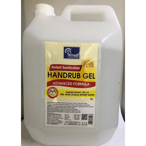 Khadi Hand Sanitizer Gel Isopropyl Alcohol 70%, 5 Ltr