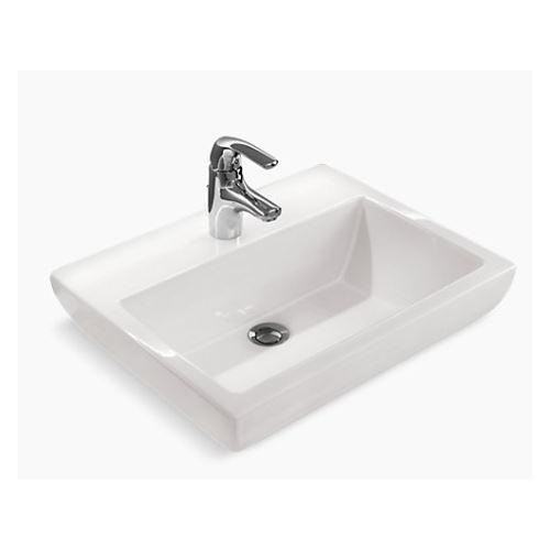 Kohler Parliament Vessels Semi-Recessed Lavatory With Single Faucet Hole, 14715IN-1-0