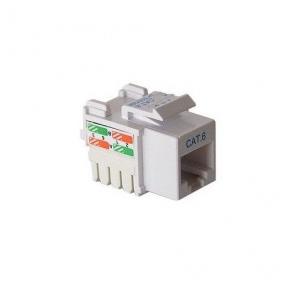 RJ45 CAT6E Lan I/O Punch Down Network Keystone Jack, (Pack of 10)