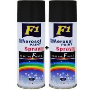 F1 Matt Aerosol Spray Paint Black, 450 ml
