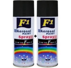F1 Matt Aerosol Spray Paint Black, 450 ml
