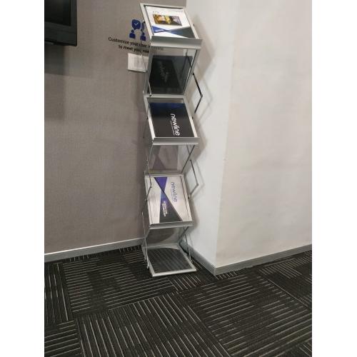 Magazine Stand Aluminium Steel Foldable Acrylic Board, A4