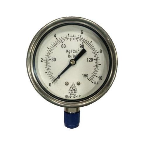 H-Guru Range 0-15 Kg/cm2 4 Inch Pressure Gauge
