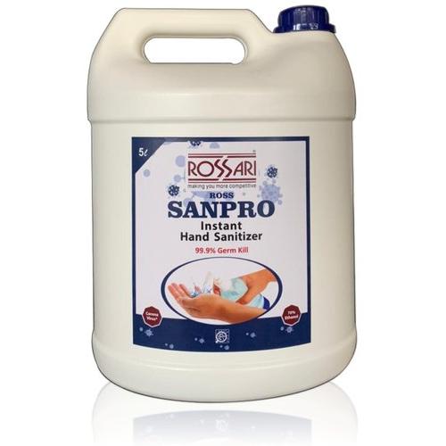 Buzil Rossari Ross Sanpro Instant Hand Sanitizer Liquid 70% Ethanol, 5 Ltr