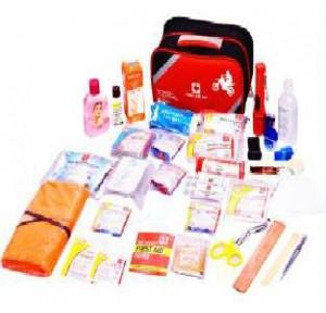 ST Johns First Aid Biker Safety Kit Rexine Bag Red and Black 23x14x11cm, SJF BCK