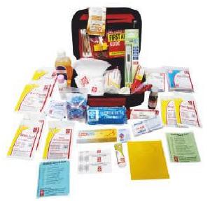 ST Johns First Aid Travel Safety Medium Kit Nylon Pouch Red and Black 17x9x6cm, SJF T3