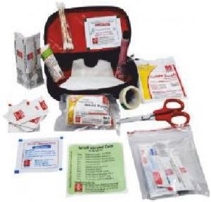 ST Johns First Aid Bike Kit Small Nylon Pouch Red and Black 15x8x4cm, SJF T2