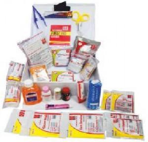 ST Johns First Aid Kit Large Vinyl Cardboard White 26x22x8cm, SJF V1