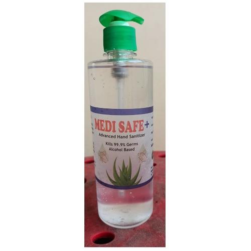 Medi Safe Hand Sanitizer Gel Isopropyl Alcohol 70% With Pump, 500 Ml