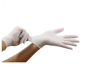 Non Sterile Powdered Latex Medical Examination Gloves Medium White (Pack of 100 Pcs)