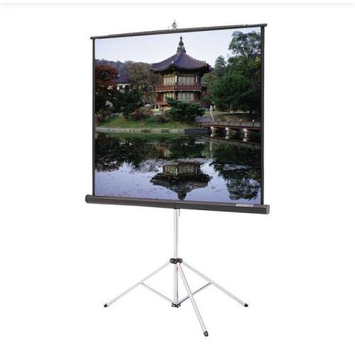 LCD Portable Tripod Projector White Screen 70x70 Inch Retio-1:1