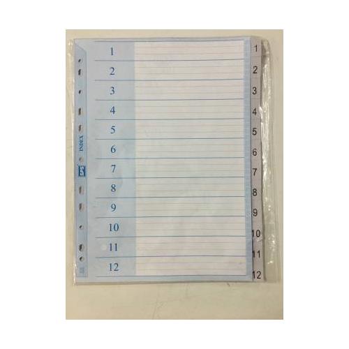 File Separator Set 1-12 Plastic