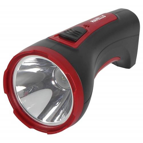 Havells Rechargeable LED Torch 1W Ranger 10 (Black)