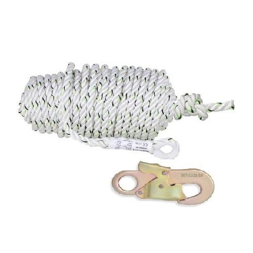 Karam Anchorage Line Long Polyamide Rope 14mm x 10mtr, PN9150 With PN-121 Hook on Both Side