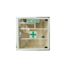 Usha Armour First Aid Box-Metallic With Acrylic Sheet Door & Magnetic Lock With 22 Contents