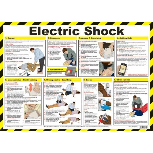 Usha Armour Electrical Shock Treatment Chart With  Wooden Lamination 24x36 Inch
