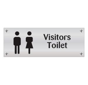 Usha Armour Visitors Toilet Signage Single Sided Photoluminicent 16x6 Inch